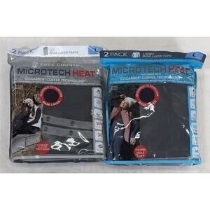 NIP Free Country Women's 2-Pack Microtech Heat Cocarber Base Layer Pants & Tops